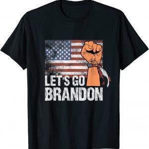 Vintage Let's Go Brandon Chant American Flag 2021 T-Shirt