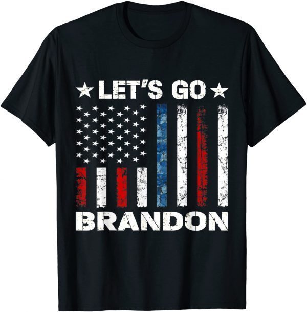 Vintage Let's Go Brandon FJB US Flag Limited Shirt