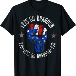 Vintage Let's Go Brandon FJB Usa Flag T-Shirt