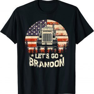 Vintage Let's Go Brandon US Flag Anti Biden Classic Shirt