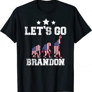 Vintage Let's Go Brandon US Flag T-Shirt