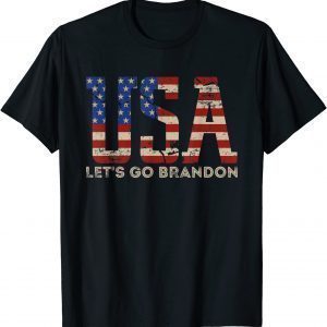 Vintage Let's Go Brandon USA Flag T-Shirt