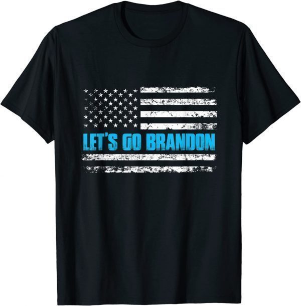 Vintage Let's Go Brandon Us Flag Joe Biden Chant Classic Shirt