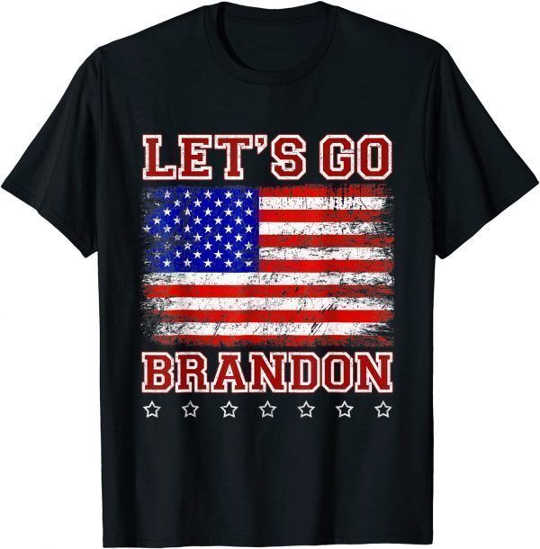 Vintage Old American Flag Let's Go Brandon Impeach Unisex Shirt