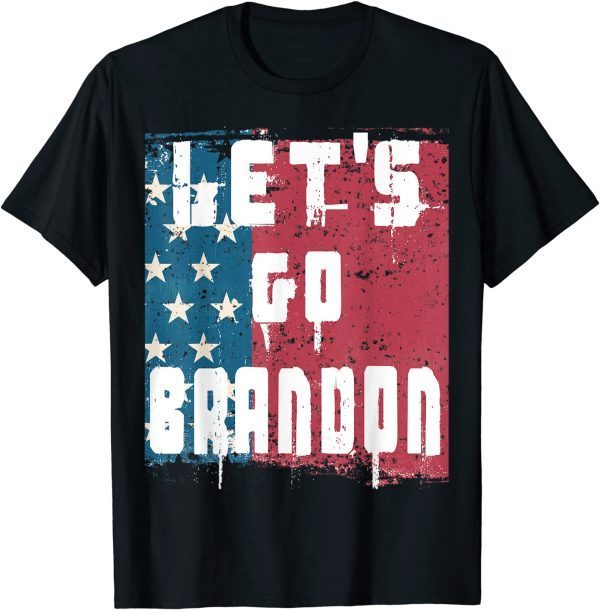 Vintage US Flag Let's Go Brandon Conservative Anti Liberal Classic T-Shirt