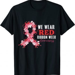 We Wear Red Fo Red ribbon Wrist Bands Awareness Classic Shirt