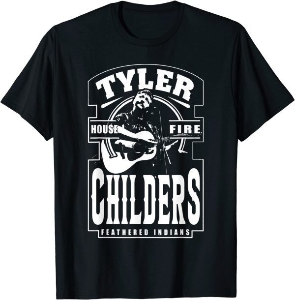 White and Black Tyler Childers Classic Feathered Indians Us 2021 Shirt