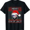 Abraham Lincoln 4th Of July Merica USA Flag Christmas Ugly Classic Shirt