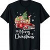 Afghan Hound Riding Red Truck Xmas Merry Christmas Classic Shirt