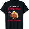 All I Want For Christmas A New President Turkey Us Flag T-Shirt
