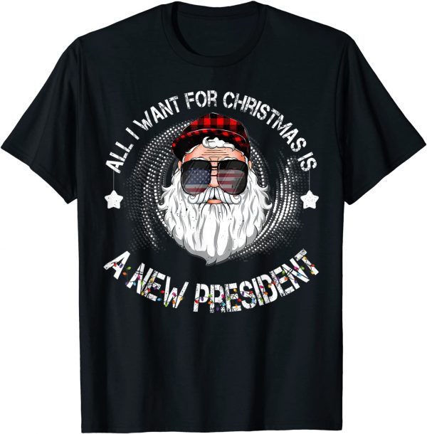 All I Want For Christmas Is A New President Gingerbread Man 2022 T-Shirt