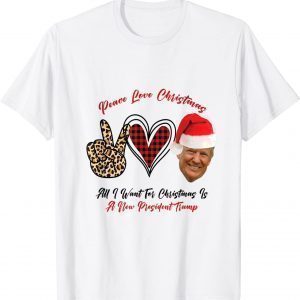 All I Want For Christmas Is A New President TRUMP Santa Hat Classic T-Shirt