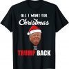 All I Want for Christmas Is Donald Trump Back and New President T-Shirt