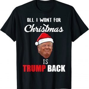 All I Want for Christmas Is Donald Trump Back and New President T-Shirt