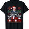 All I Want for Christmas Is Solve the Puzzle Sarcastic Biden Classic Shirt