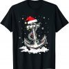 Anchor Boating Sailing Christmas Santa Hat Lights 2021 Shirt
