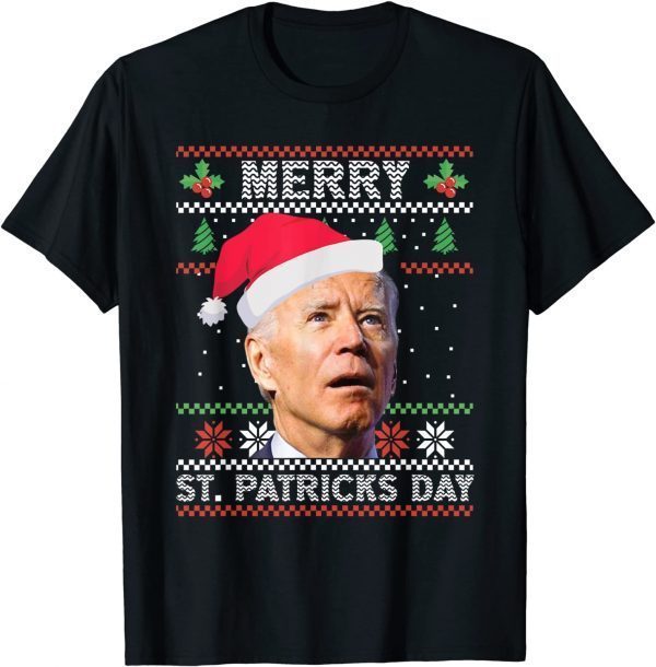 Anti Biden Merry St. Patricks Day Ugly Christmas Sweater 2021 Shirt