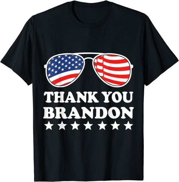 Aviator Sunglasses Vintage American Flag Thank You Brandon Classic Shirt