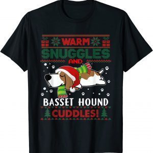 Basset Hound Christmas Pajama Shirt Ugly Christmas Sweater T-Shirt