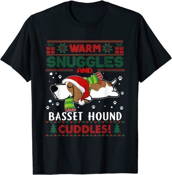 Basset Hound Christmas Pajama Ugly Christmas Sweater Gift Shirt