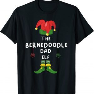 Bernedoodle Dad Dog Elf Group Matching Family Christmas Classic Shirt
