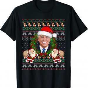 Biden 2021 Ugly Christmas Sweater Joe Biden Santa T-Shirt