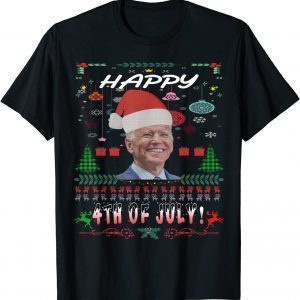 Biden Santa Claus,Happy 4th of July Ugly Christmas Tee Shirt