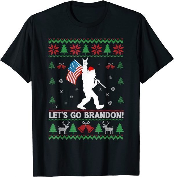 Bigfoot Let’s Go Branson Brandon Christmas Ugly Sweater Classic Shirt