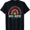 Boho Christmas Leopard Rainbow NICU Nurse Squad Nursing 2021 Shirt