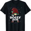 Bossy Gnome Buffalo Plaid Matching Family Christmas Classic T-Shirt