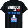 Brandon For President Let's Go Brandon US Colors Vote 2021 Shirt