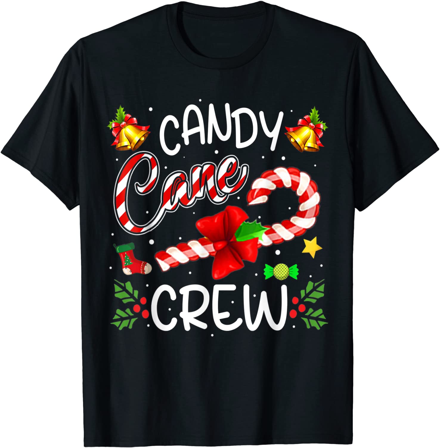 Candy Cane Crew Christmas Candy Lover Xmas Limited Shirt