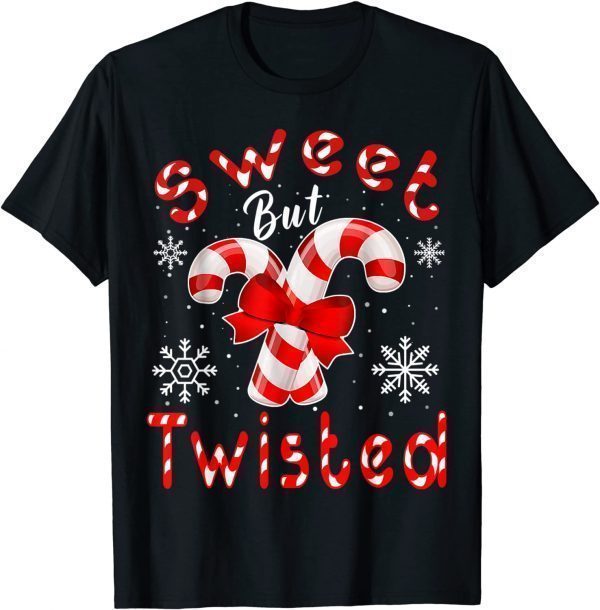 Candy Cane Sweet But Twisted Merry Christmas Classic T-Shirt
