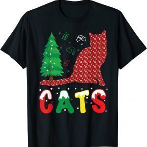 Cats Christmas Pajama Family Xmas 2022 T-Shirt