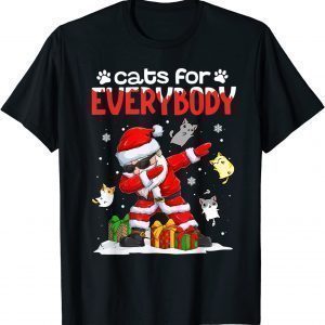 Cats For Everybody Christmas Dabbing Santa Cat Lover Classic Shirt