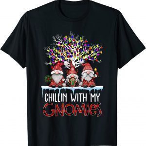 Chilling With My Gnomies Christmas Garden Gnome Classic Shirt