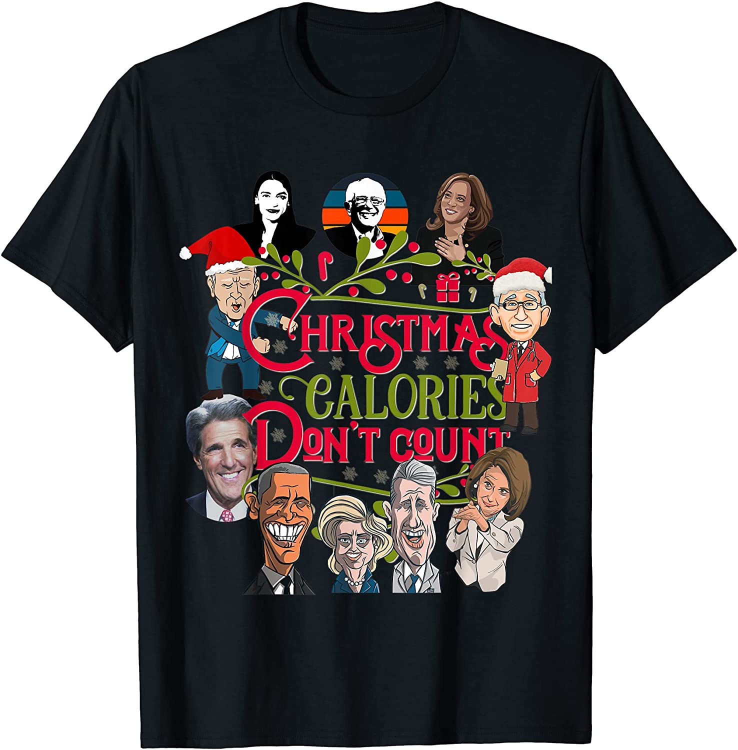 Christmas Biden Fauci Obama Pelosi Kama AOC Clinton Classic Shirt