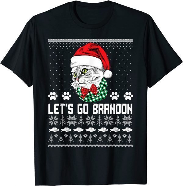 Christmas Cat,Let's Go Brandon Classic Christmas Cat,Let's Go Brandon Classic T-ShirtT-Shirt