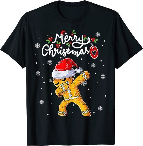 Christmas Dabbing Gingerbread Santa Hat Xmas Cookie Bakers Limited Shirt