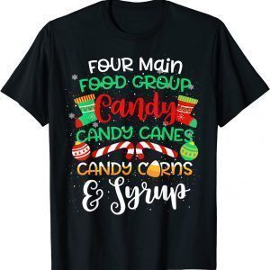 Christmas Four Main Food Groups Elf Buddy Xmas Pajamas Classic Shirt