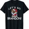 Christmas Let's Go Brandon Santa Claus Xmas Dog Classic Shirt