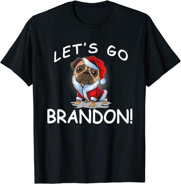 Christmas Let's Go Brandon Santa Claus Xmas Dog Classic Shirt