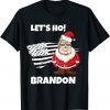 Christmas Let's Go Brandon Santa Claus Xmas Usa Flag Classic Shirt
