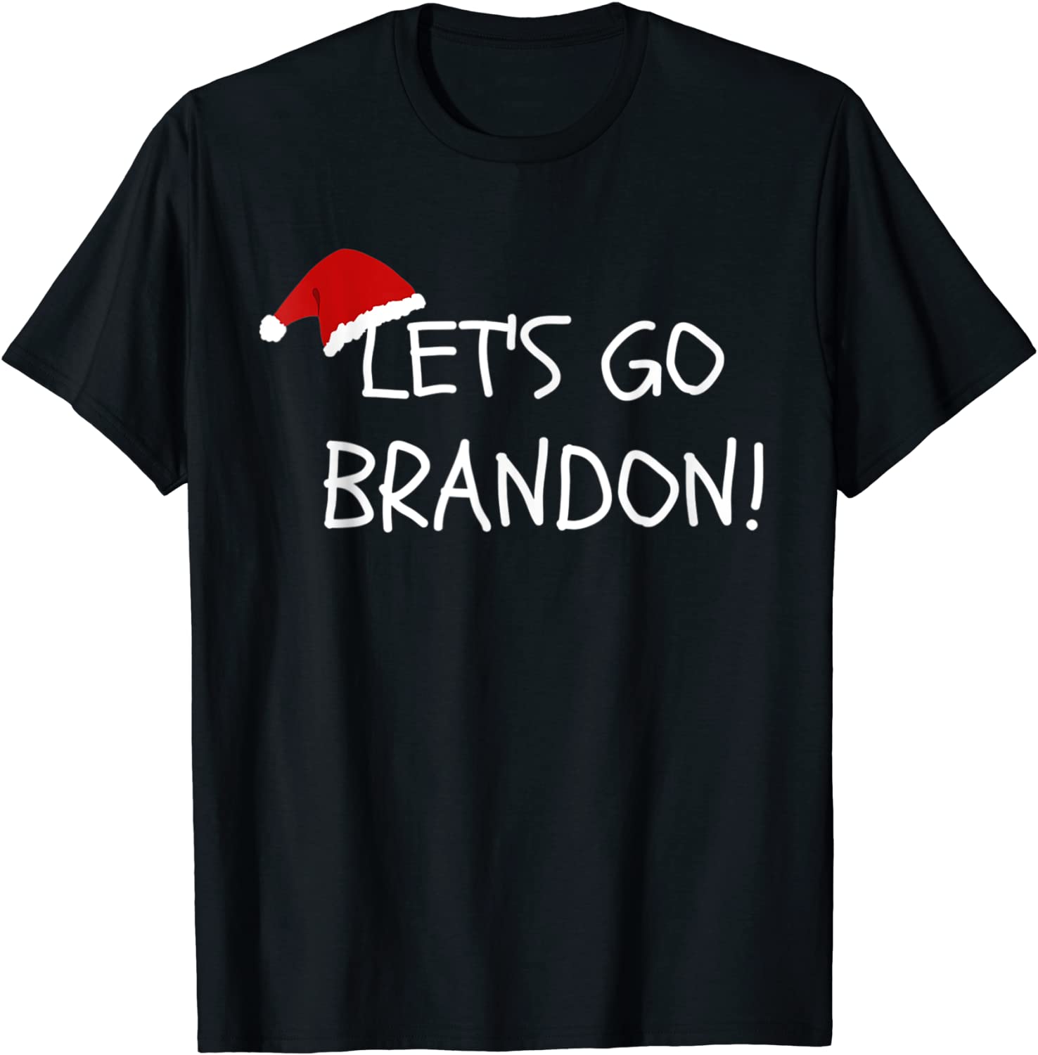 Christmas Let's Go Brandon Santa Hat Xmas 2021 T-Shirt