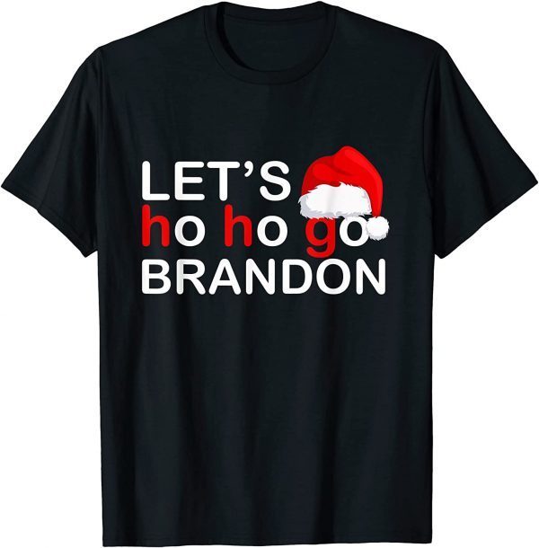 Christmas Lets Ho Ho Go Brandon Ugly Santa T-Shirt