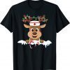 Christmas Nurse Love NICU RN ER Santa Reindeer Nurse Hat Elf Classic Shirt