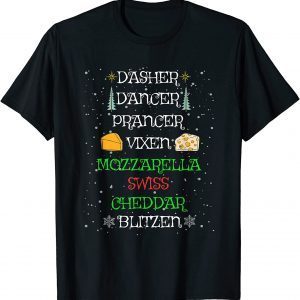 Christmas Reindeer Mozzarella Swiss Cheddar Cheese Lover Classic Shirt