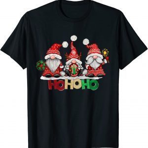 Christmas Santa Three Gnomies Hohoho Buffalo Gnome 2022 Shirt