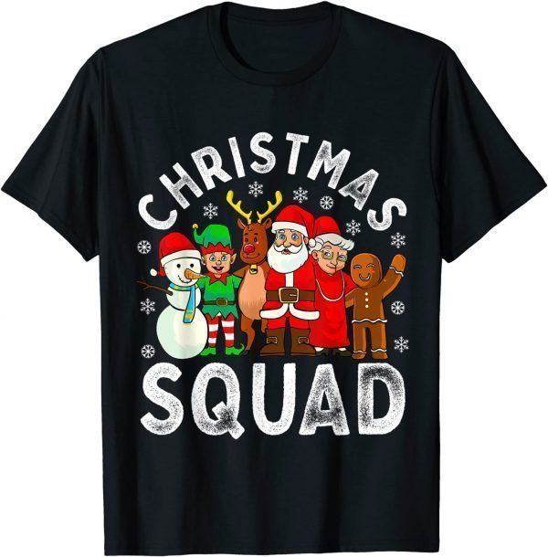 Christmas Squad Santa Family Matching Pajamas Xmas Tee Shirt