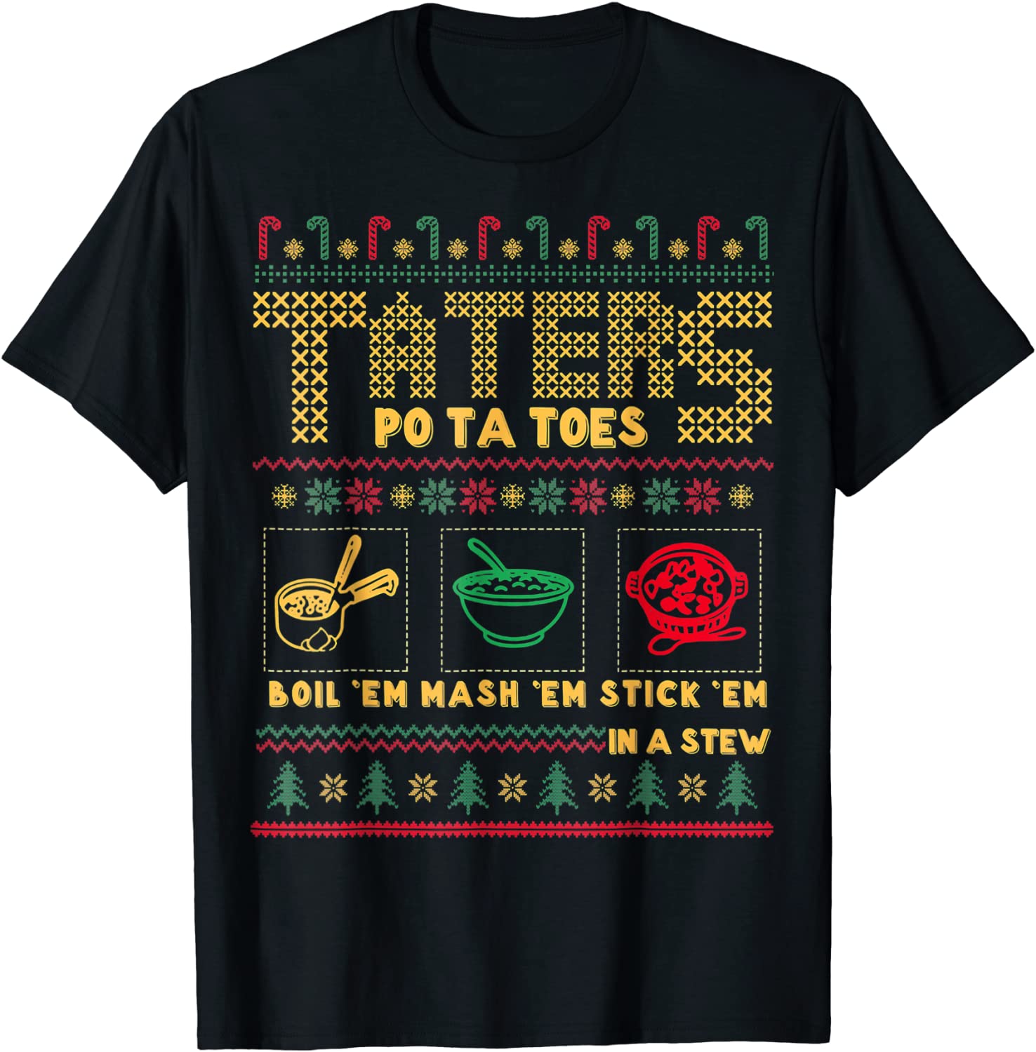 Christmas Taters Potatoes Ugly Christmas Sweater Classic Shirt
